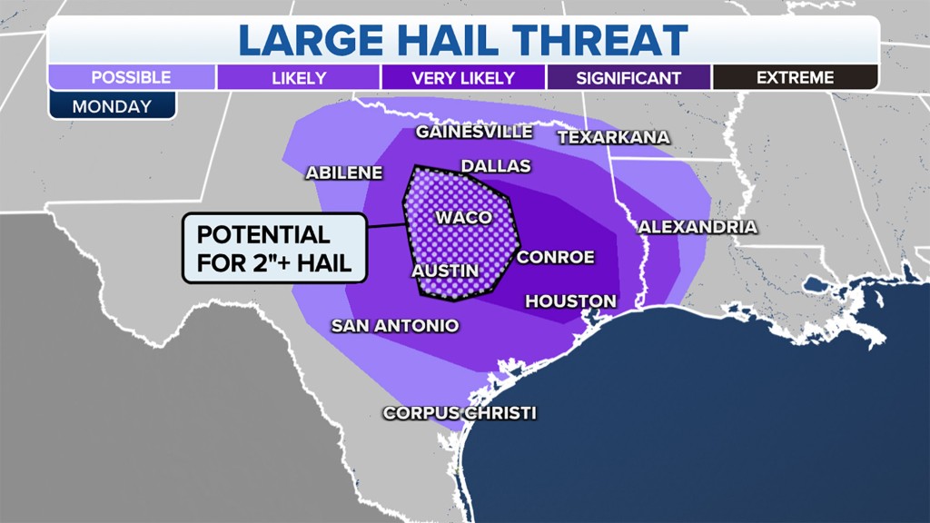 There's also a significant risk of large hail.